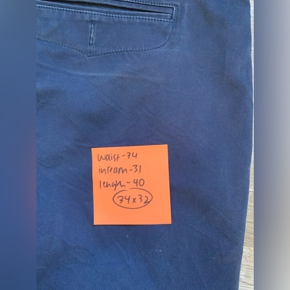 Under Amour Casual Pants Golf Pants Work Pants Khaki Blue Size 34 x 32 Men’s - Picture 7 of 11